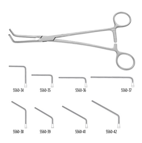 Debakey Multi Purpose Clamp, Jaws Angled 60 Degrees, Jaws 10.0 Cm, 12" (30.5 Cm)